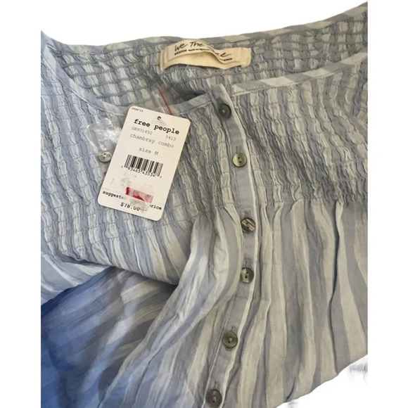 NWT We the Free Free People Sleeveless Summer Bohemian Festival top Ombré - Picture 4 of 10